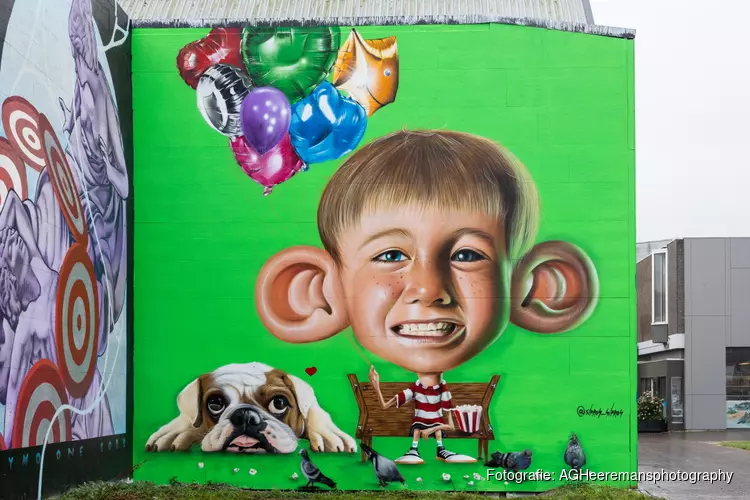 Muurschildering Lelystad genomineerd voor beste street art van 2022