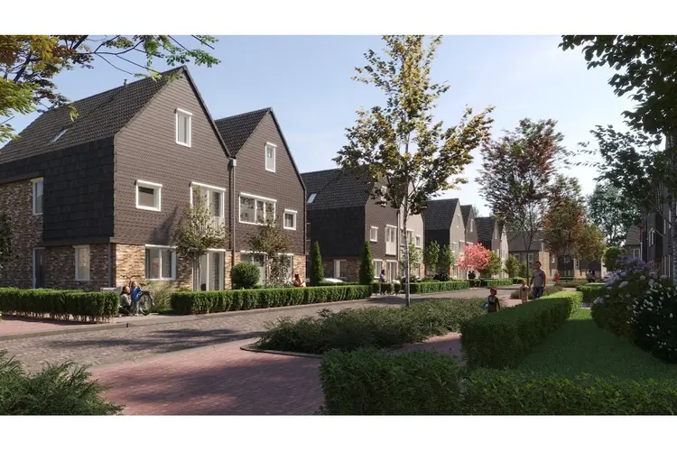 Startsein bouw woningen De Notentuin in Klein Nooten in Lelystad